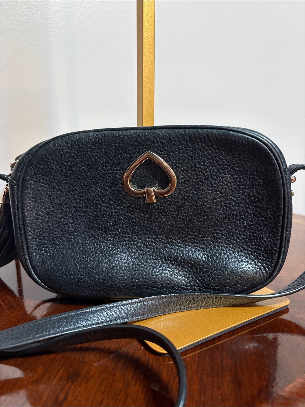 kate spade Black Pebbled Leather Tassel Crossbody - Picture 4 of 7